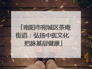 南阳市宛城区茶庵街道：弘扬中医文化 把脉基层健康