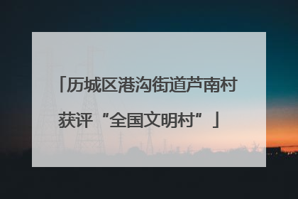 历城区港沟街道芦南村获评“全国文明村”