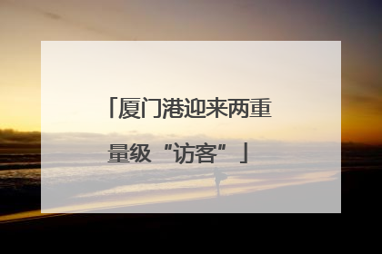 厦门港迎来两重量级“访客”