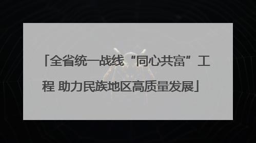 全省统一战线“同心共富”工程 助力民族地区高质量发展