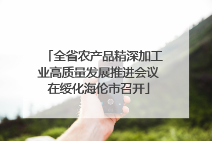 全省农产品精深加工业高质量发展推进会议在绥化海伦市召开