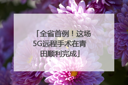 全省首例！这场5G远程手术在青田顺利完成