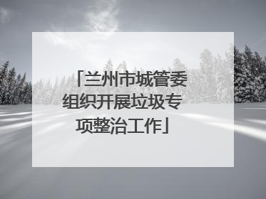 兰州市城管委组织开展垃圾专项整治工作