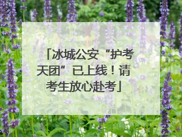 冰城公安“护考天团”已上线！请考生放心赴考