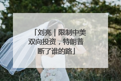 刘亮｜限制中美双向投资，特朗普断了谁的路