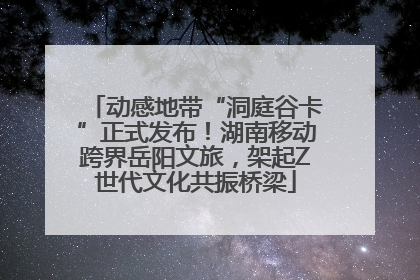 动感地带“洞庭谷卡”正式发布！湖南移动跨界岳阳文旅，架起Z世代文化共振桥梁