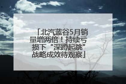 北汽蓝谷5月销量增两倍！持续亏损下“深蹲起跳”战略成效待观察