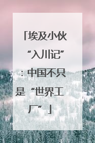 埃及小伙“入川记”：中国不只是“世界工厂”