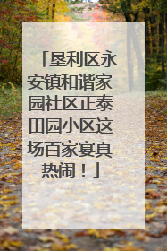 垦利区永安镇和谐家园社区正泰田园小区这场百家宴真热闹！