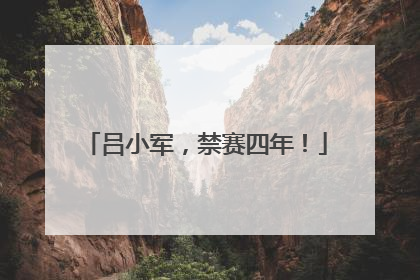 吕小军，禁赛四年！