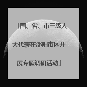 国、省、市三级人大代表在邵阳市区开展专题调研活动
