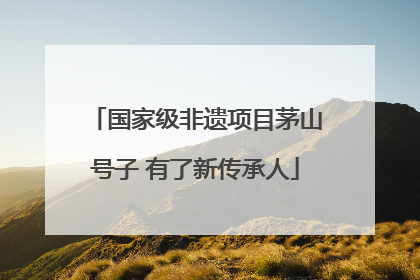 国家级非遗项目茅山号子 有了新传承人