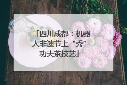四川成都：机器人非遗节上“秀”功夫茶技艺