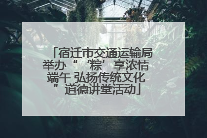 宿迁市交通运输局举办“‘粽’享浓情端午 弘扬传统文化”道德讲堂活动