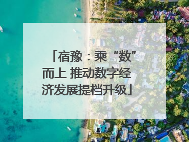 宿豫：乘“数”而上 推动数字经济发展提档升级