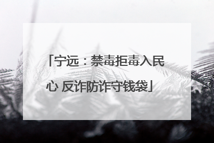 宁远：禁毒拒毒入民心 反诈防诈守钱袋