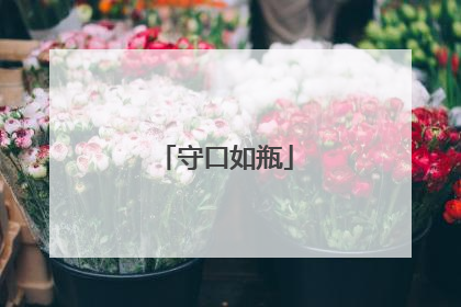 守口如瓶