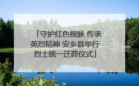 守护红色根脉 传承英烈精神 安乡县举行烈士统一迁葬仪式