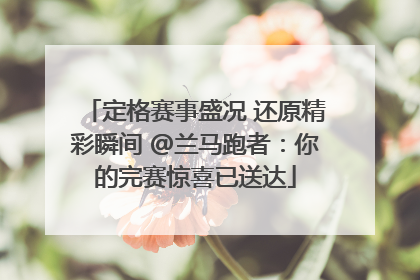 定格赛事盛况 还原精彩瞬间 @兰马跑者：你的完赛惊喜已送达