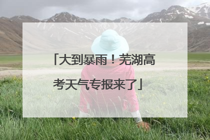 大到暴雨！芜湖高考天气专报来了