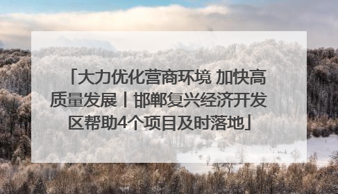 大力优化营商环境 加快高质量发展丨邯郸复兴经济开发区帮助4个项目及时落地