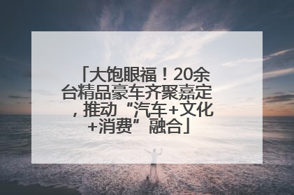 大饱眼福！20余台精品豪车齐聚嘉定，推动“汽车+文化+消费”融合