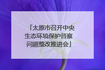 太原市召开中央生态环境保护督察问题整改推进会