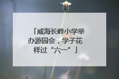 威海长峰小学举办游园会，学子花样过“六一”