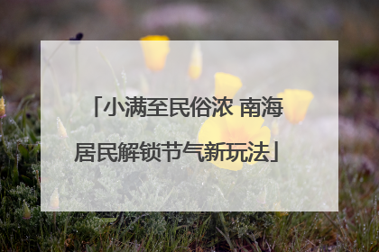 小满至民俗浓 南海居民解锁节气新玩法