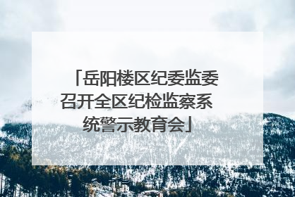 岳阳楼区纪委监委召开全区纪检监察系统警示教育会