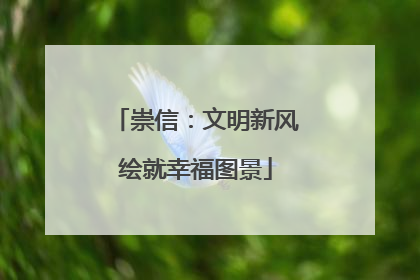 崇信：文明新风绘就幸福图景