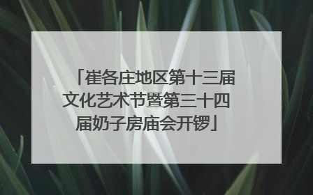 崔各庄地区第十三届文化艺术节暨第三十四届奶子房庙会开锣