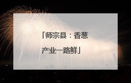 师宗县：香葱产业一路鲜