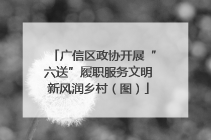 广信区政协开展“六送”履职服务文明新风润乡村（图）
