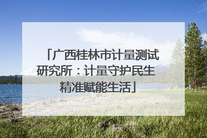 广西桂林市计量测试研究所：计量守护民生 精准赋能生活