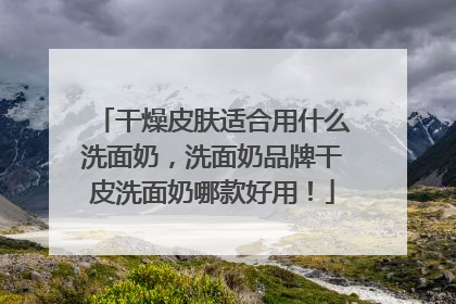 干燥皮肤适合用什么洗面奶，洗面奶品牌干皮洗面奶哪款好用！