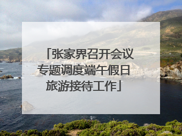 张家界召开会议专题调度端午假日旅游接待工作