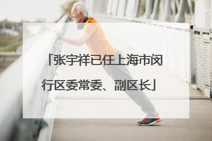 张宇祥已任上海市闵行区委常委、副区长