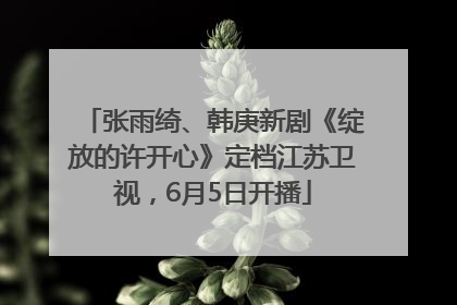 张雨绮、韩庚新剧《绽放的许开心》定档江苏卫视，6月5日开播