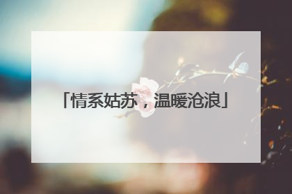 情系姑苏，温暖沧浪