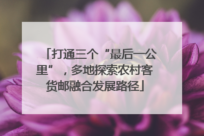 打通三个“最后一公里”，多地探索农村客货邮融合发展路径