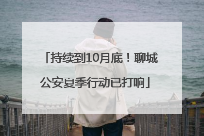 持续到10月底！聊城公安夏季行动已打响