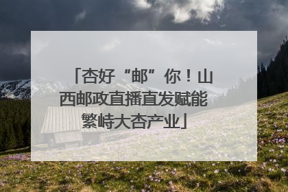 杏好“邮”你！山西邮政直播直发赋能繁峙大杏产业
