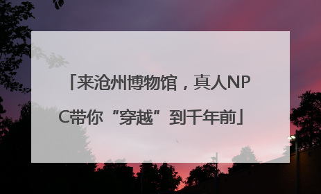 来沧州博物馆，真人NPC带你“穿越”到千年前
