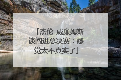 杰伦-威廉姆斯谈闯进总决赛：感觉太不真实了