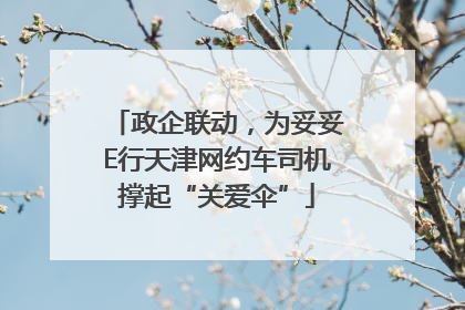政企联动，为妥妥E行天津网约车司机撑起“关爱伞”