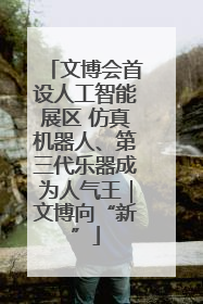 文博会首设人工智能展区 仿真机器人、第三代乐器成为人气王｜文博向“新”