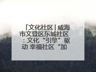 文化社区│威海市文登区东城社区：文化“引擎”驱动 幸福社区“加速跑”