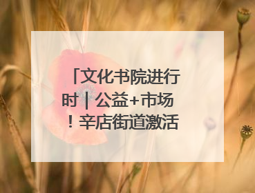 文化书院进行时｜公益+市场！辛店街道激活社区新动能