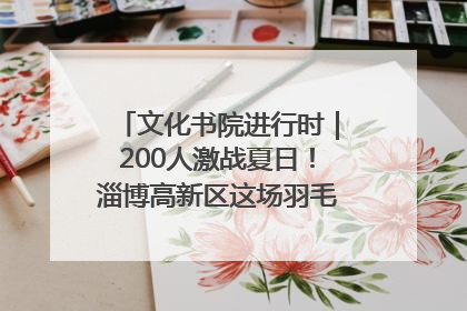 文化书院进行时｜200人激战夏日！淄博高新区这场羽毛球比赛太酷